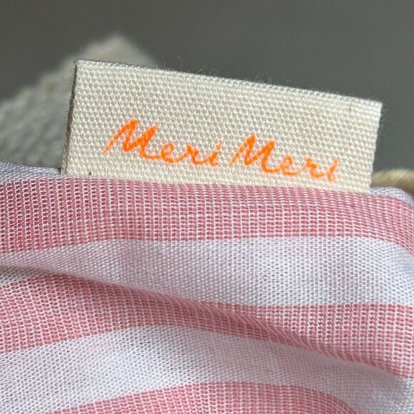 2) MeriMeri Straw Bunny Purse Cotton Lining Draw Sting Closure12"L x 6.5"H x 5"W - Picture 3 of 10